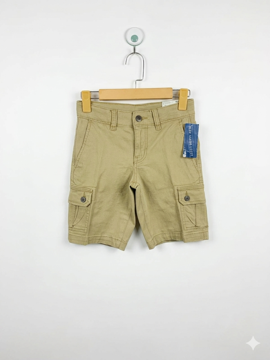 Arizona Jean Co. Boys "Safari Khaki" Flex Cargo Shorts - Size Estimated Age 10 Years AB1