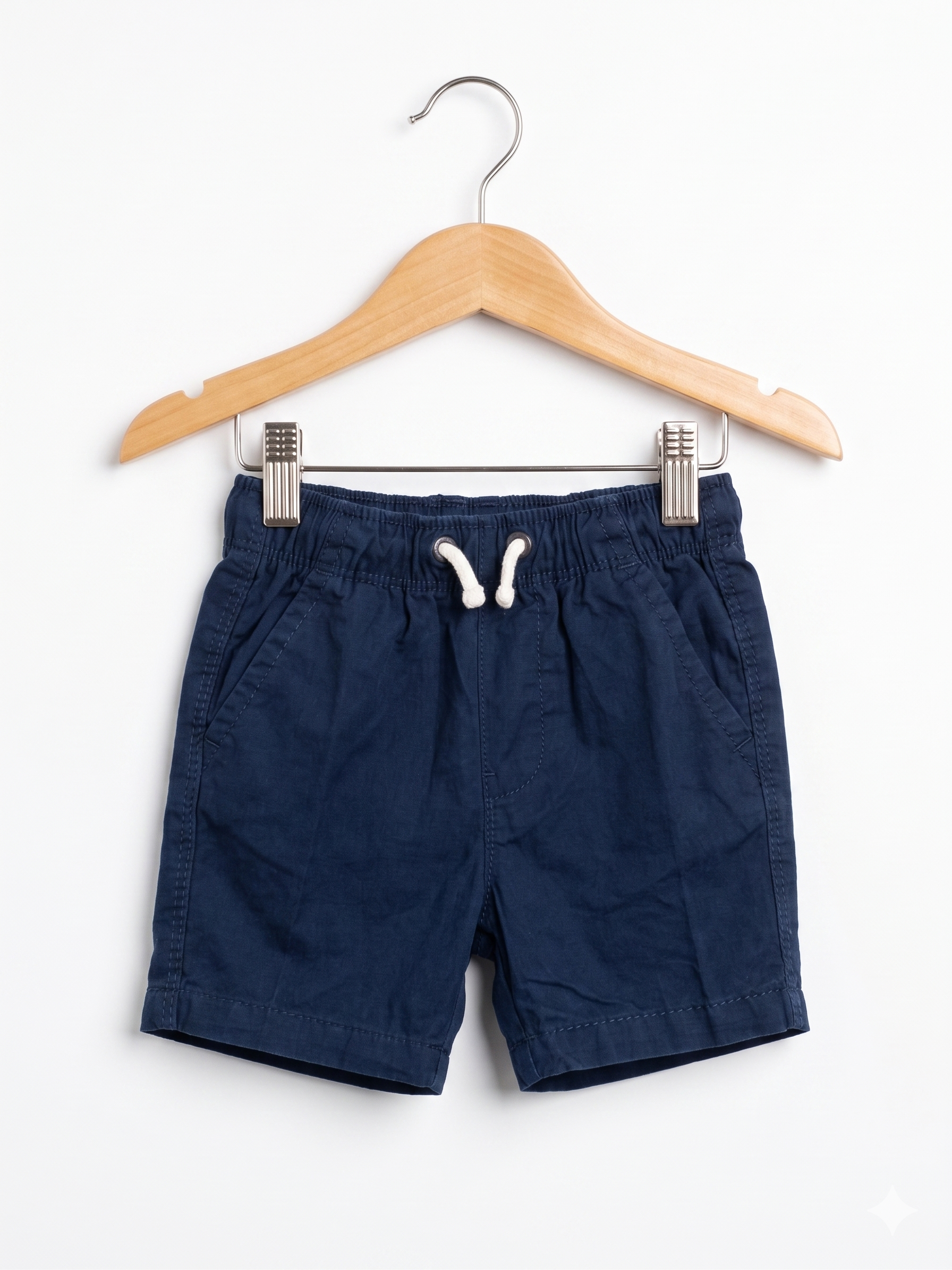 Next Baby Boys Navy Blue Cotton Chino Shorts - 6-9 Months (Pre-loved) AB1