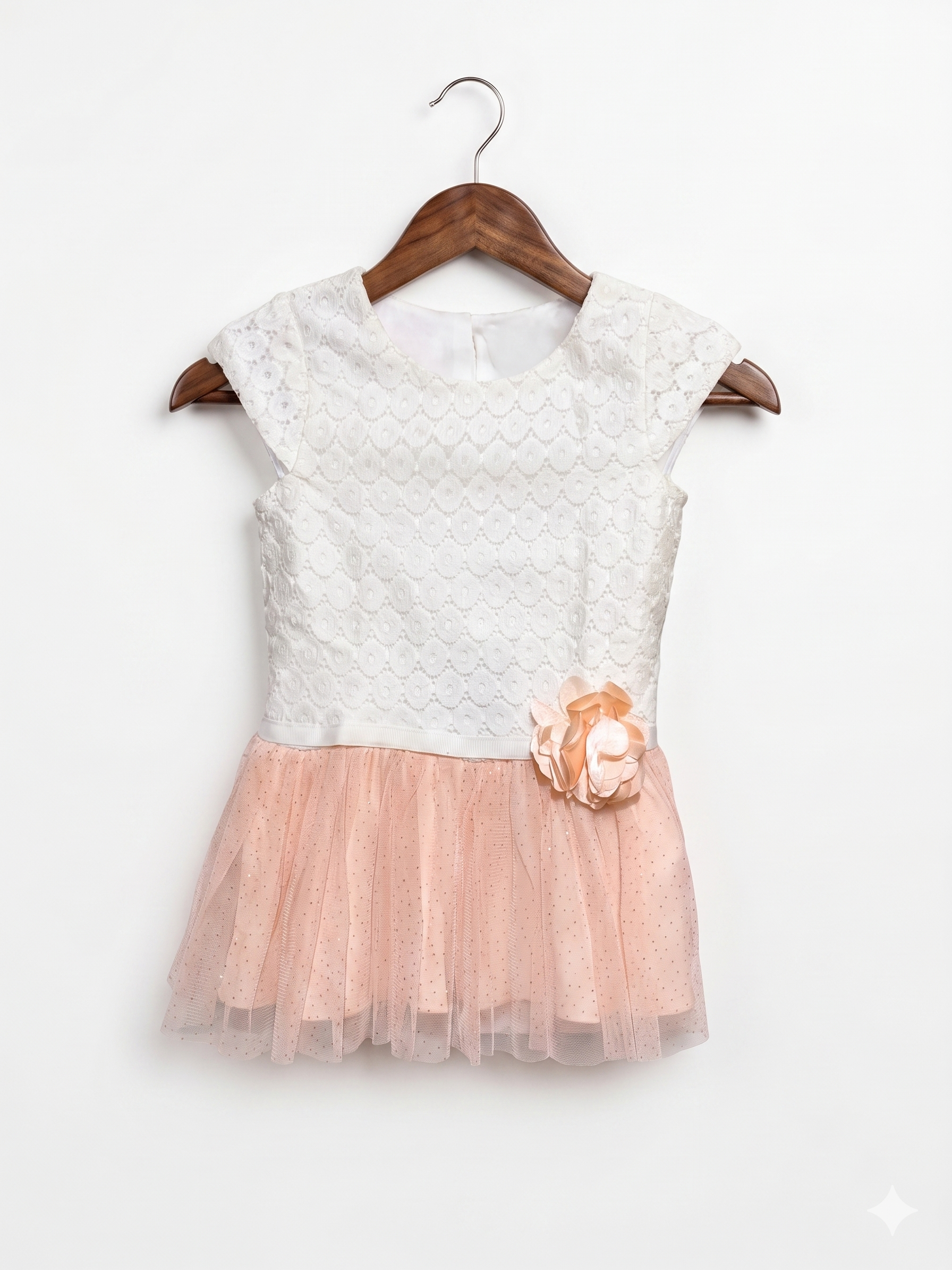 Youngland Toddler Girls Lace & Glitter Tulle Party Dress - Size 3T AB1