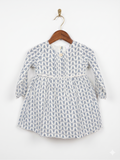 Baby Club Girls Floral Long Sleeve Cotton Dress - Size 92 (Estimated 1.5 - 2 Years) AB1