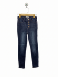 Jordache Girls High-Rise Super Skinny Button-Fly Jeans - Size 12 Slim (Estimated Age 11-12 Years) AB1