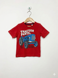 Palomino Boys "Tractor Parts" Graphic Red T-Shirt - Size 110 (4-5 Years) AB1