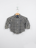 Ralph Lauren Boys Blue & Yellow Plaid Long-Sleeve Button-Down Shirt - Size Estimated Age 24M AB2