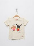 George Girls Cream "Bing" Graphic Tee - Size 4-5 Years (Estimated Age 5 Years) AB2