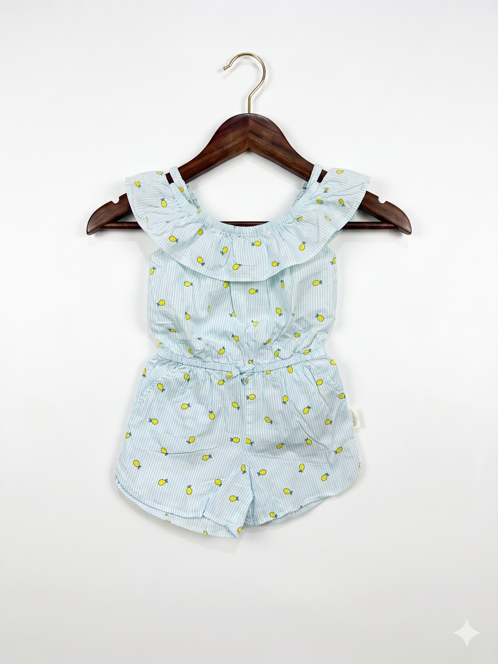 George Toddler Girls Lemon Print Ruffle Romper - Size 4T AB1