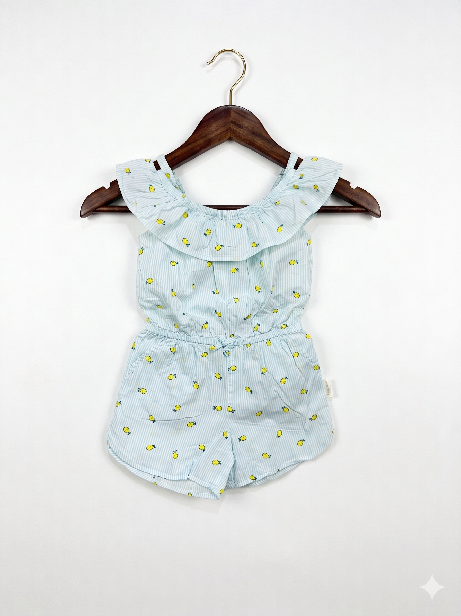 George Toddler Girls Lemon Print Ruffle Romper - Size 4T AB1