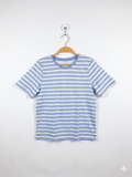Primark Cares Kids Blue and White Striped Crew Neck Short Sleeve Tee - Size 11-12 YRS / 152cm AB1