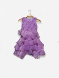 Nana Baby Girls Elegant Lavender Floral Party Dress - Size 110 Estimated Age 4-5 Years AB2