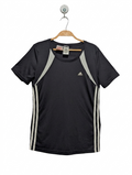 Adidas Girls Black/Grey Climalite Athletic Sport Tee - Size 15-16Y Estimated Age 14-16 Years AB1