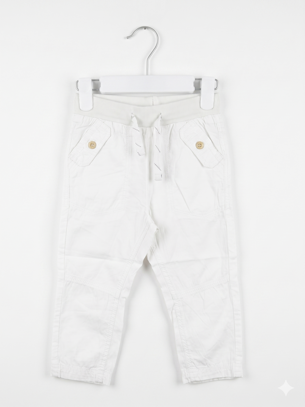 Kiabi Baby Boy White Comfort Twill Jogger Pants AB1