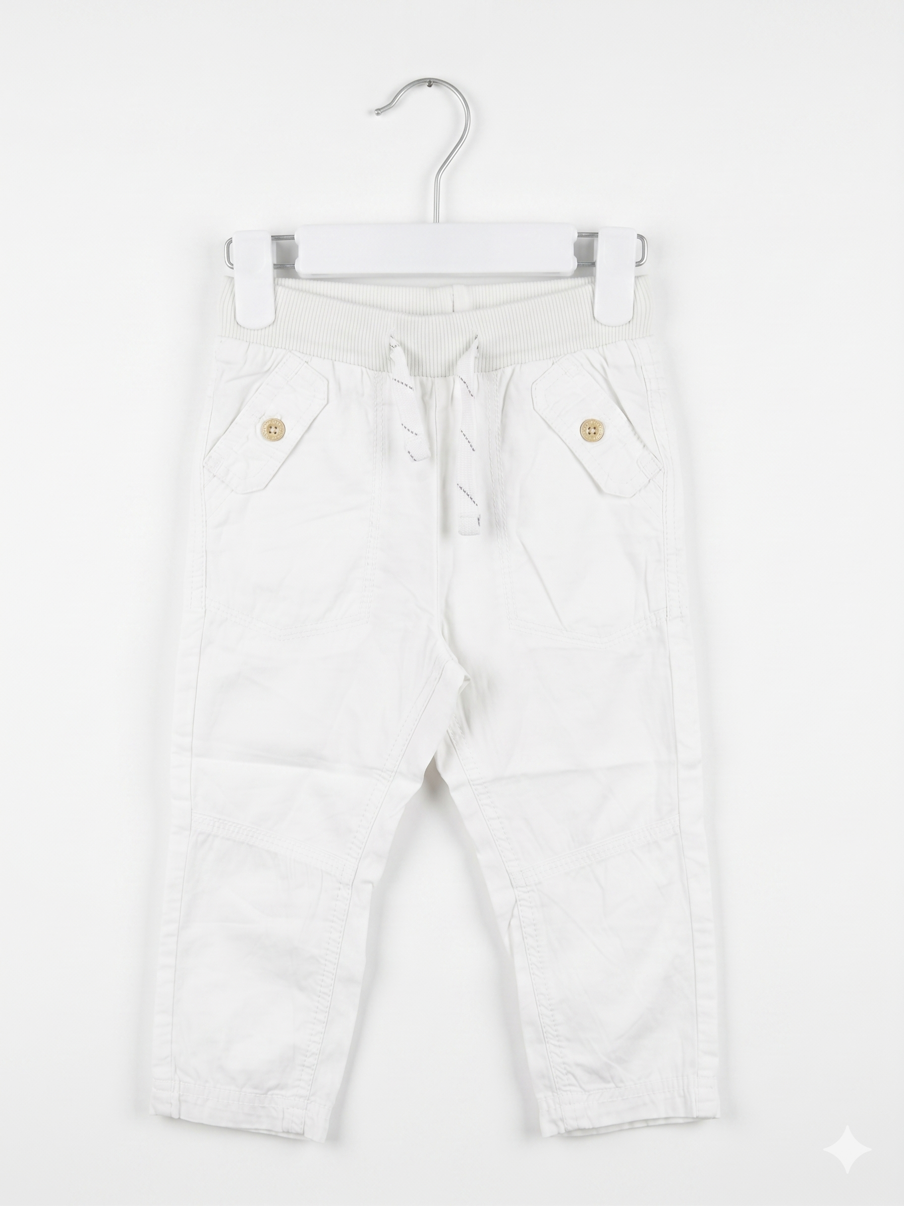 Kiabi Baby Boy White Comfort Twill Jogger Pants AB1
