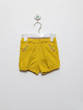 Sergent Major Girls Mustard Yellow Floral Embroidered Casual Shorts - Size 18M Estimated Age 1-1.5 Years AB2