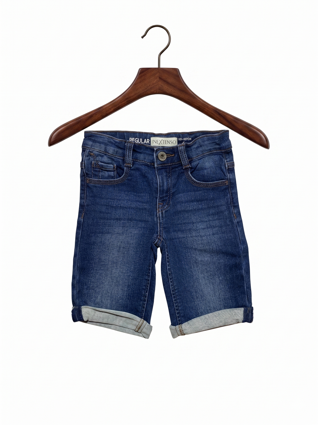 Inextenso Kids Regular Fit Cuffed Denim Shorts - Size 4Y AB1