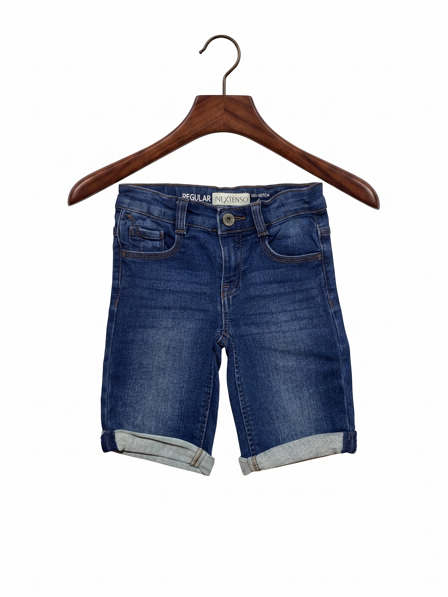 Inextenso Kids Regular Fit Cuffed Denim Shorts - Size 4Y AB1