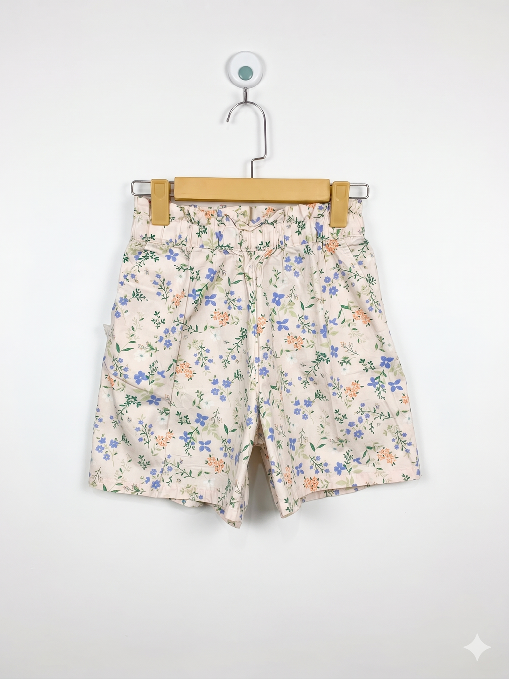 UNIQLO Girls Pastel Pink Floral Elastic Waist Summer Shorts – Size 150 (Est. Age 11-12Y) AB1