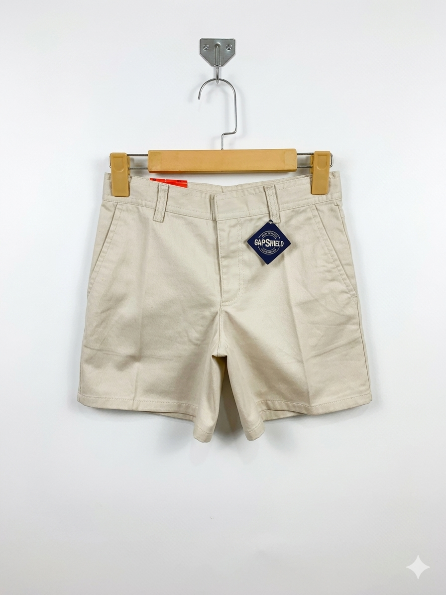 Gap Kids Boys Khaki "GapShield" Stain-Resistant Chino Shorts - Size 10 Regular AB1