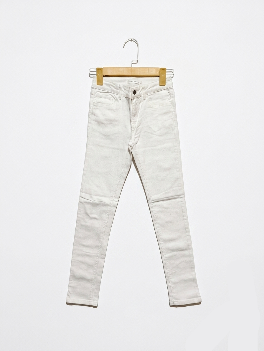 Les Essentiels de Monoprix Girls Classic White Slim Pants - Size 10 (Estimated Age 9-10 Years) AB2