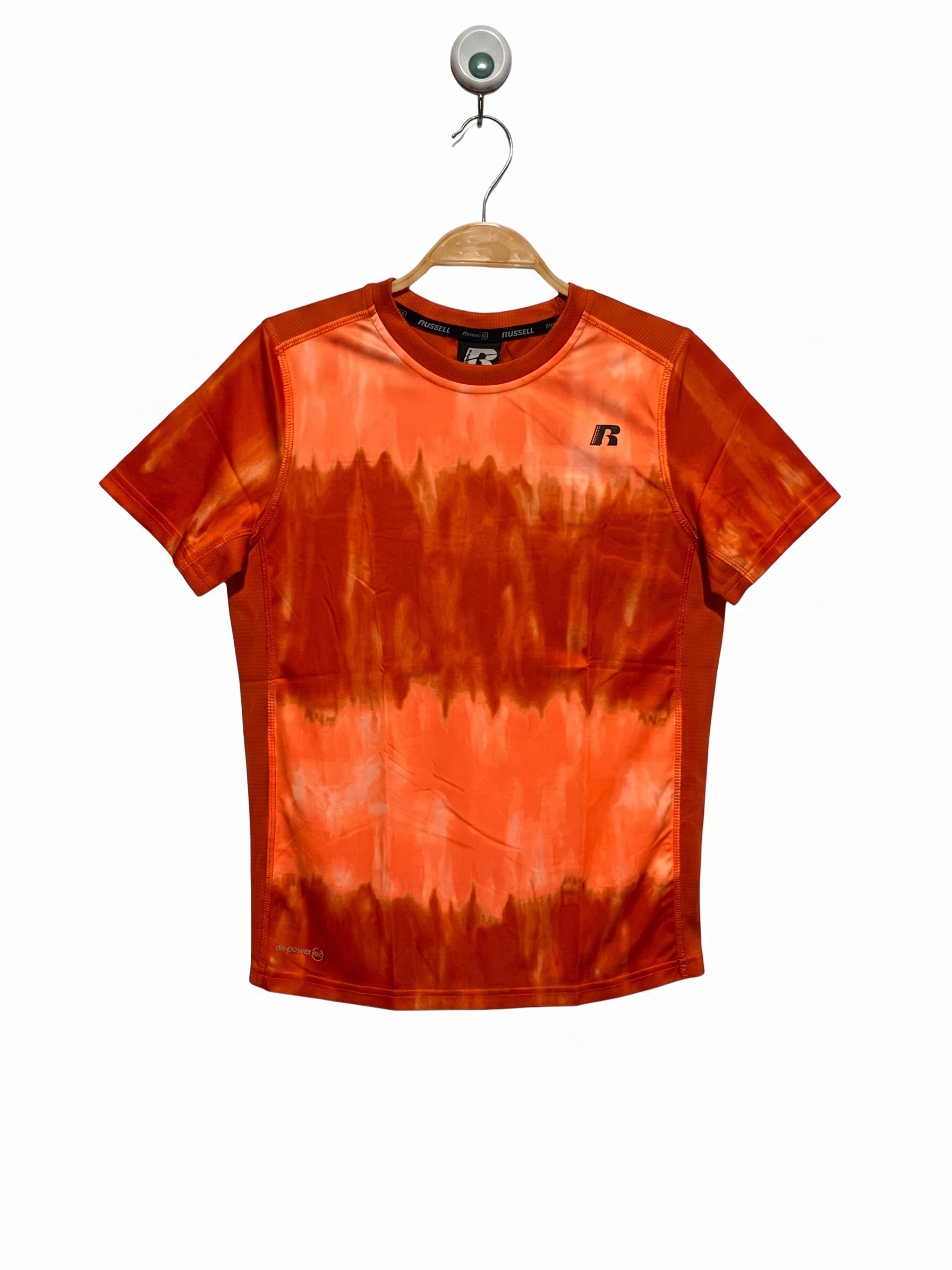 Russell Boys Orange Tie-Dye Dri-Power 360 Performance Tee - Size L (10-12) AB1
