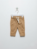 H&M Baby Boys Khaki Casual Jogger Trousers - Size Estimated Age 4 to 6 Months AB2