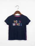 WE Fashion Toddler Girls "Bold Moves" Graphic T-Shirt - Size 3-4 Years AB1