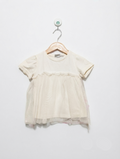ZARA Girls Off-White Mesh Layered T-Shirt Dress - Size 2-3 Years Estimated Age 2-3 Years AB2