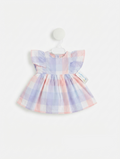 Carter's Child of Mine Baby Girls Pastel Plaid Ruffle Dress - Size Estimated Age 0-3 Months AB2