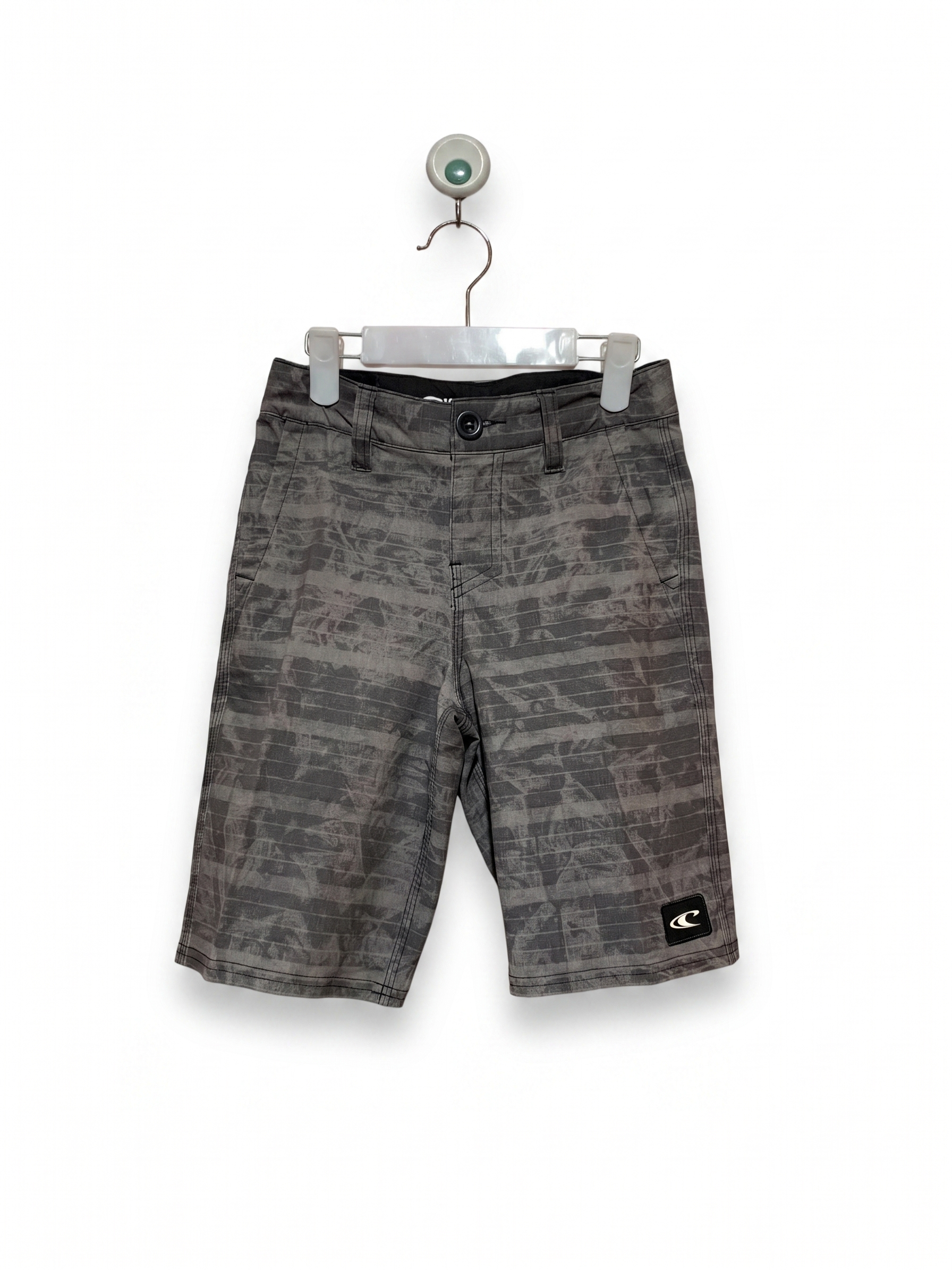 O'Neill Boys Charcoal Grey Hybrid Sublimated Stripe Shorts - Size 8 Years Boy AB1