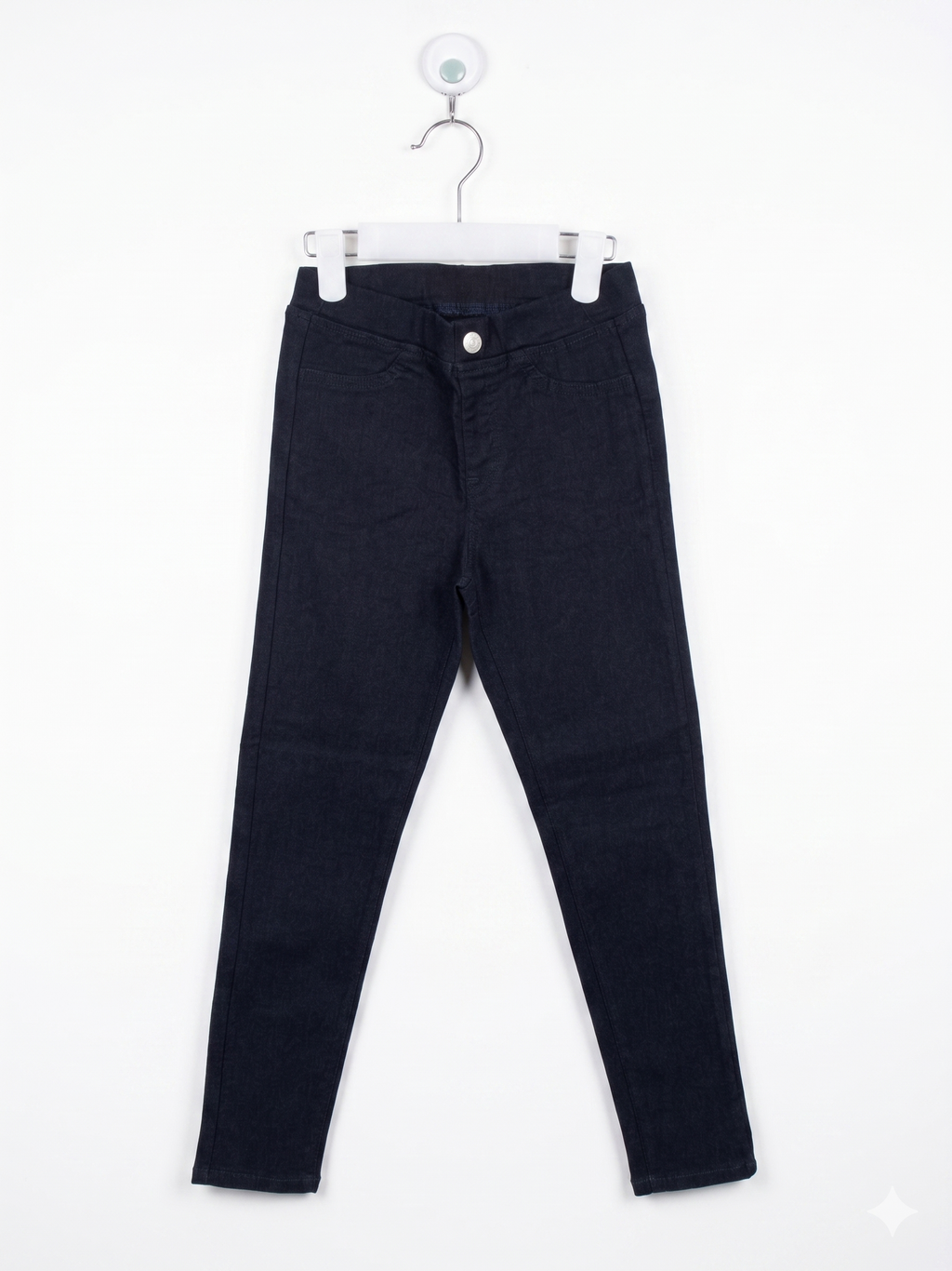 HM Girls Black High-Waist Skinny Jeggings - Size 7-8 Years AB1