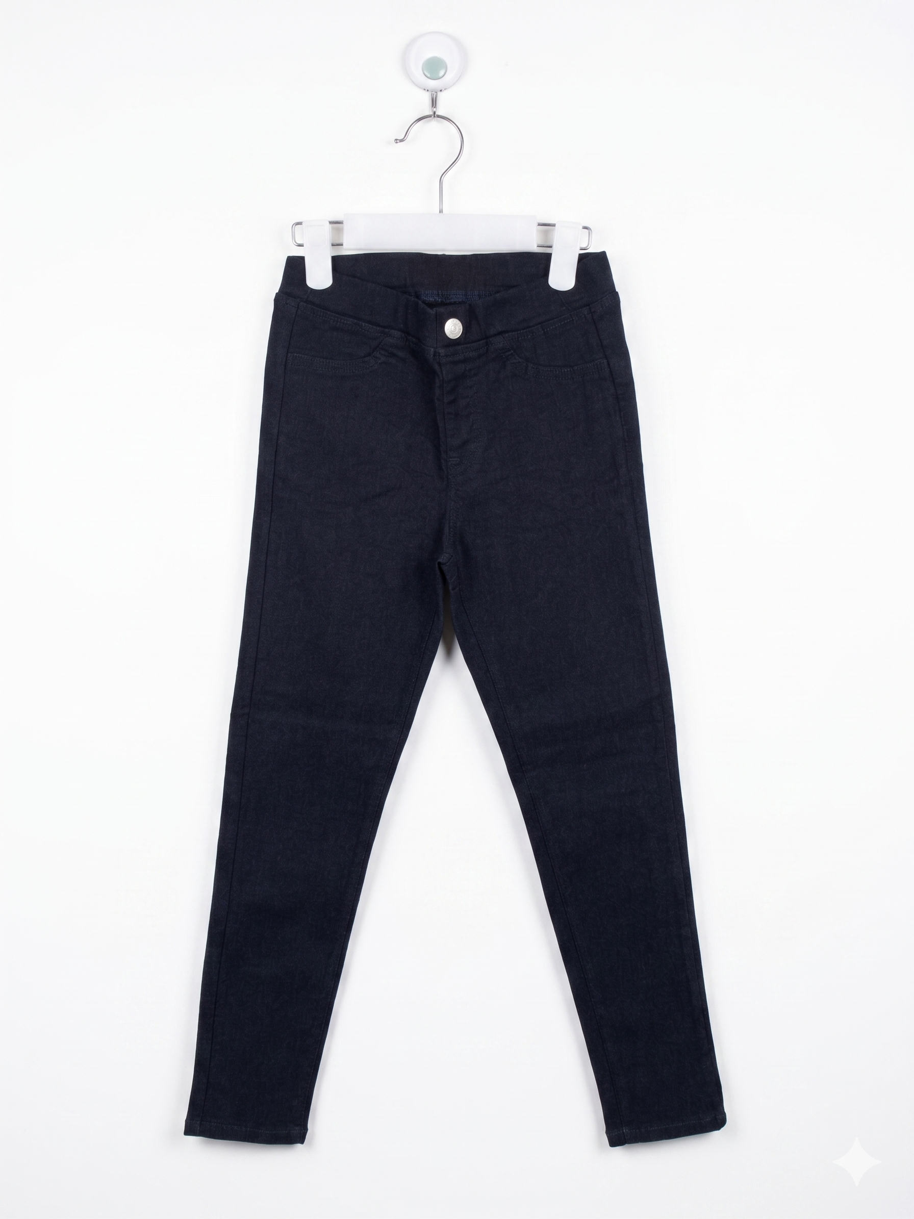 HM Girls Black High-Waist Skinny Jeggings - Size 7-8 Years AB1