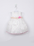 George Girls White Multi-Dot Organza Party Dress - Size 24M Estimated Age 2 Years AB2
