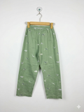 Mavarm & Mompu Boys Sage Green "Origami Dinosaur" Lightweight Pajama Pants - Size 80 (Estimated Age 12 Months) AB1