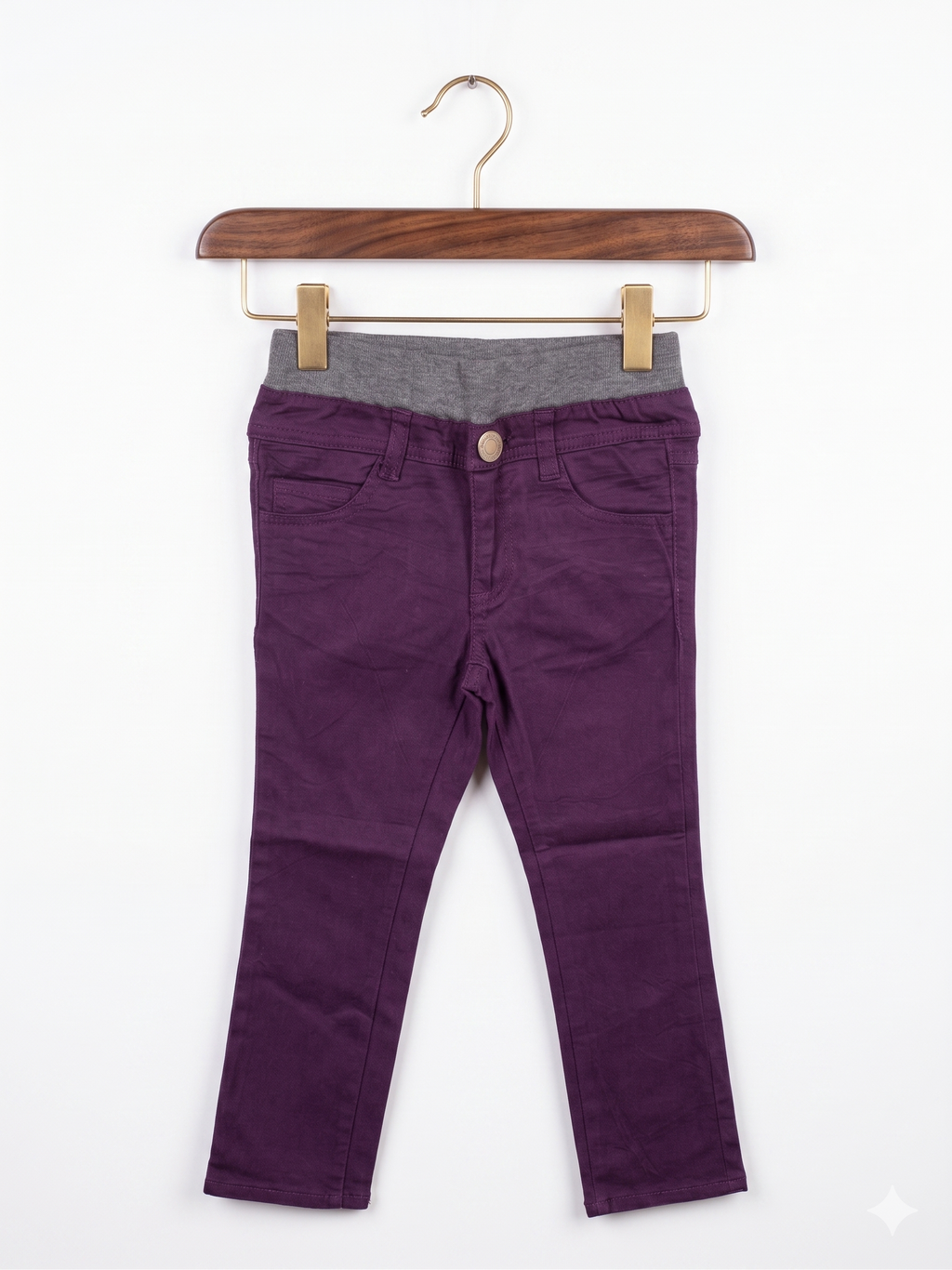 NAVY Kids Purple Comfort Stretch Twill Pants - Size 4-5 Years AB1