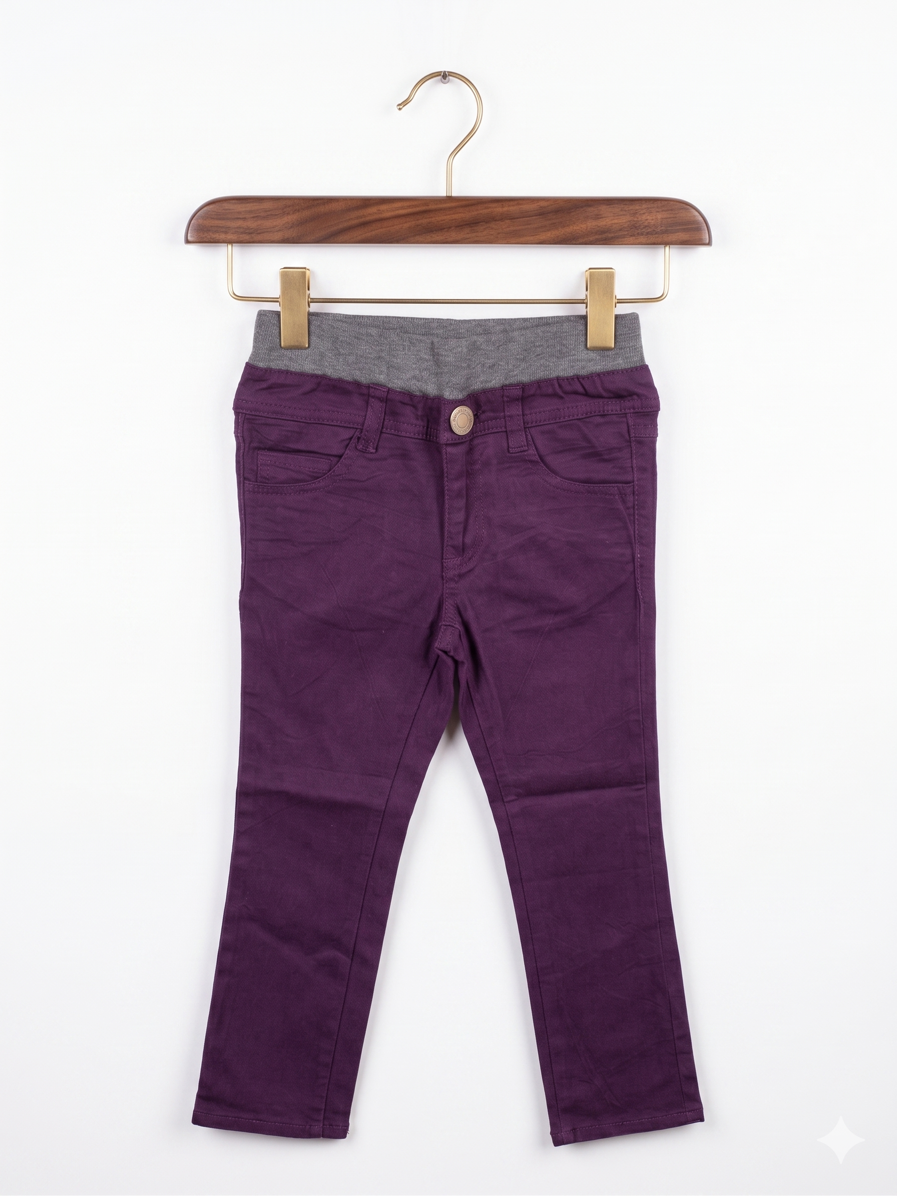 NAVY Kids Purple Comfort Stretch Twill Pants - Size 4-5 Years AB1