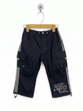 Dack Dive Boys Black Sporty Cargo Capri Pants with Graphic Prints - Size Estimated Age 10 Years AB1