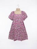 NEXT Girls Pink & Green Floral Print Square-Neck Dress - Size 10 Years Estimated Age 10 Years AB2