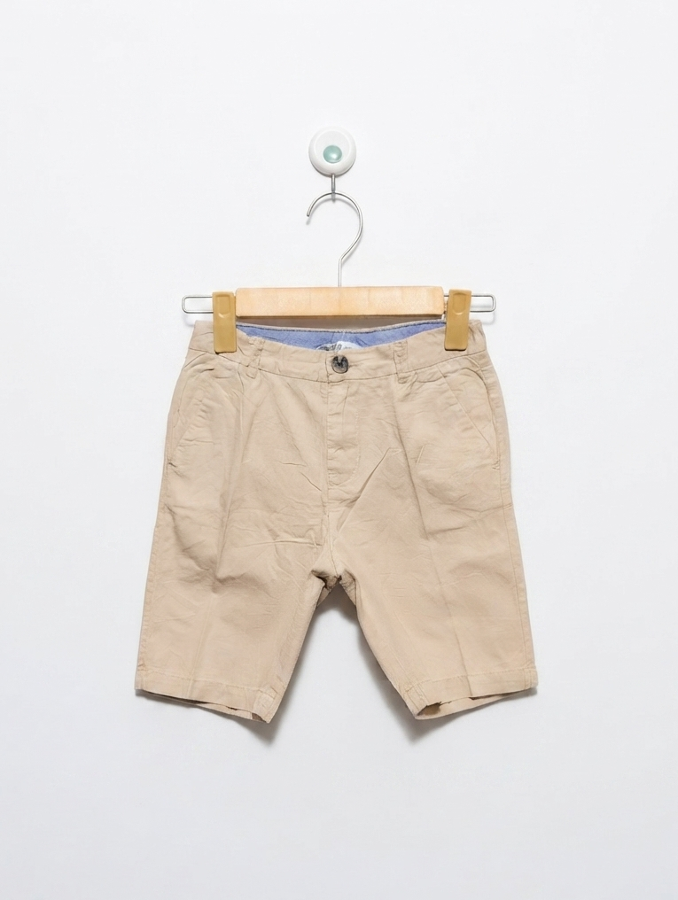 H&M Boys Beige Casual Chino Shorts - Size 6-7 Years, Estimated Age 6-7 Years AB2