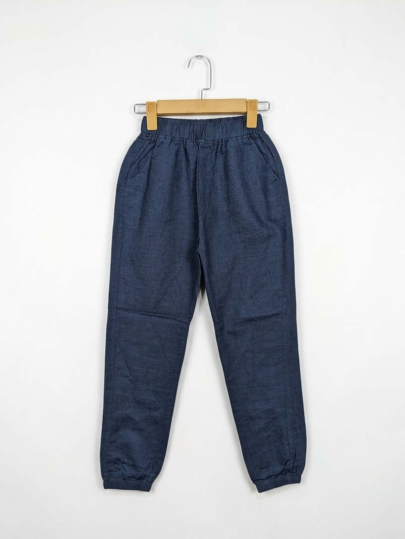 Cunyi Kids Unisex Casual Blue Linen-Blend Joggers - Size Estimated Age 11-12 Years AB2