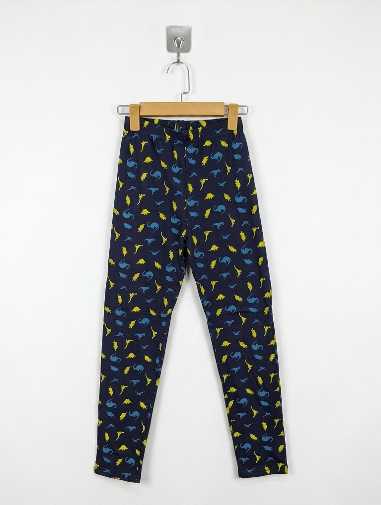 Nextenso Boys Navy Blue "Dinosaur Pattern" Leggings - Size 12 (Estimated Age 11-12 Years) AB2
