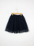 Jenni Girls Black Polka Dot Tulle Tutu Skirt - Size Estimated Age 11-12 Years AB1