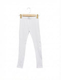 Europe Kids Girls Classic White Essential Stretch Leggings - Size 134/140 cm Estimated Age 9-10 Years AB2
