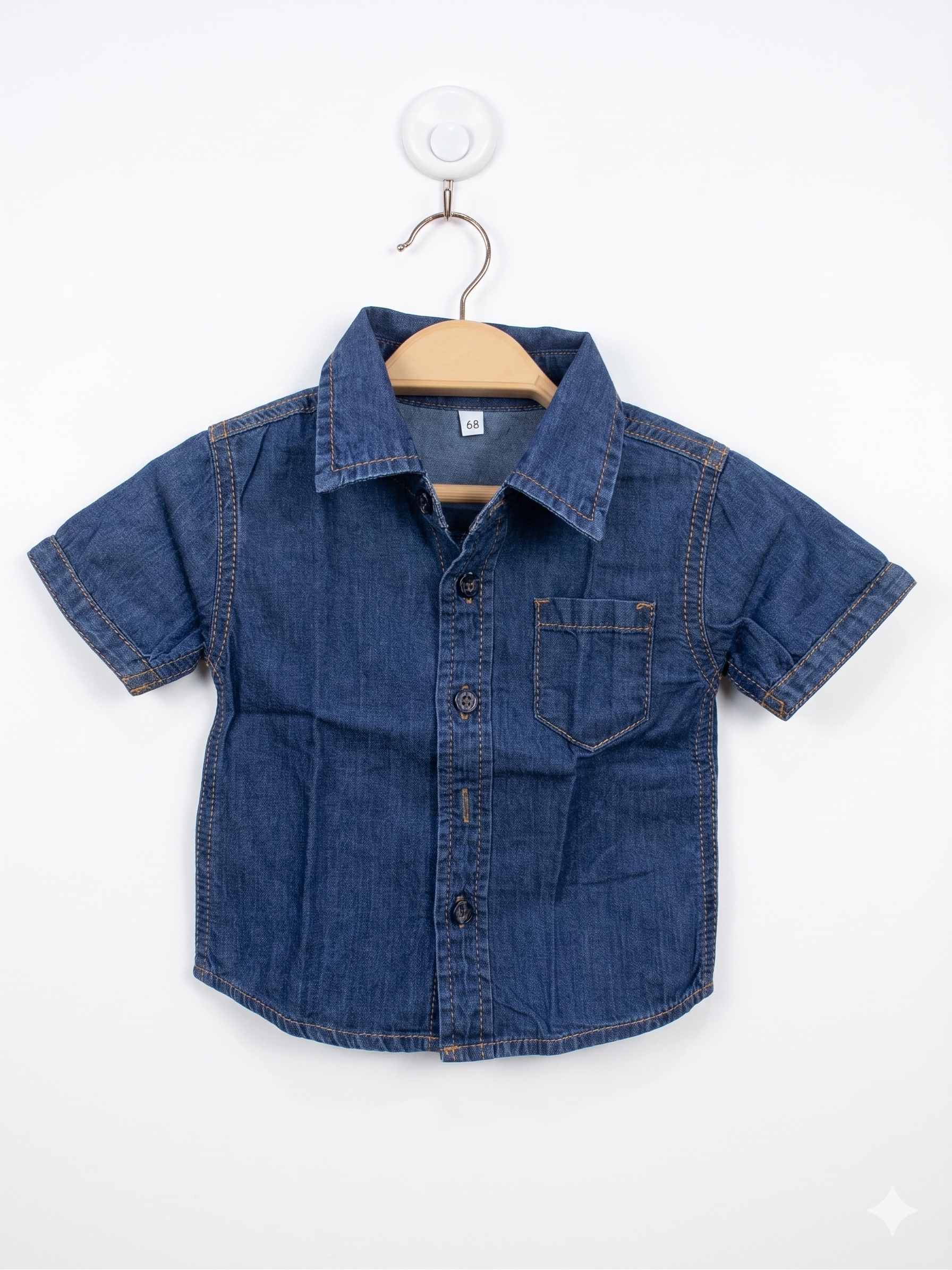 Baby Boy Classic Indigo Denim Shirt - Size 68 (3-6 Months) AB1
