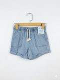 Cat & Jack Girls Light Wash High-Rise Denim Pull-On Shorts - Size Estimated Age 8 Years AB1