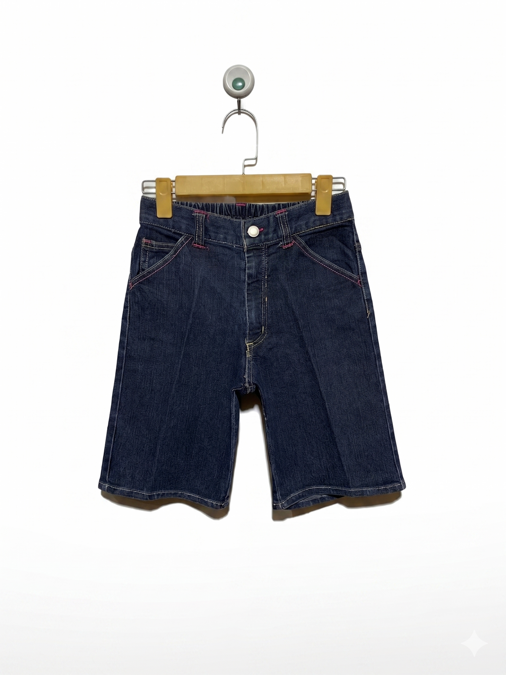 Unbranded Girls Dark Wash Denim Bermuda Shorts - Size 160 (Estimated Age 13-14 Years) AB1