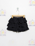 Girls Black Tiered Lace Ruffle Skirt - Size 130cm Estimated Age 8-9 Years AB2