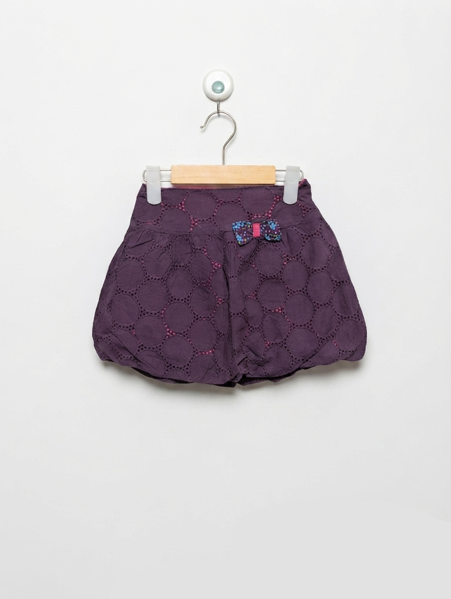Orchestra Girls Purple "Eyelet Detail" Bubble Skirt - Size 110 (Estimated Age 5 Years) AB2