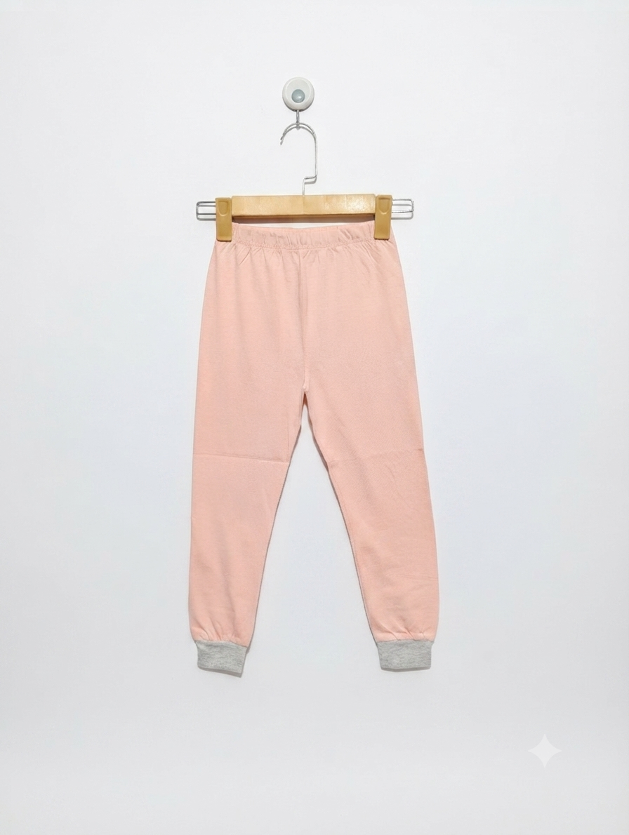 George Girls Pastel Peach Solid Jogger Pants - Size 4-5 Years Estimated Age 4-5 Years AB2