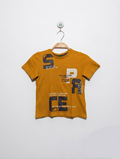Little Kids Boys Mustard "Space Exploration" Graphic Tee - Size 110 CM (Estimated Age 4-5 Years) AB2