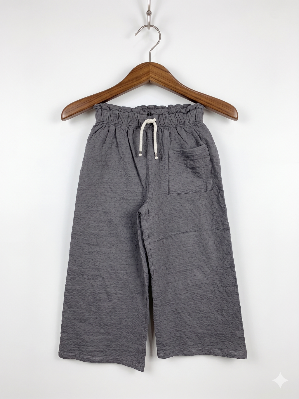 ZARA Kids Charcoal Grey Textured Culotte Pants (Estimated Age 3-4 Years) AB1