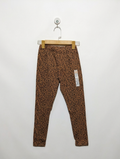 Jumping Beans Girls Brown Leopard Print "Tough Cotton" Leggings - Size 10 Estimated Age 10-12 Years AB2