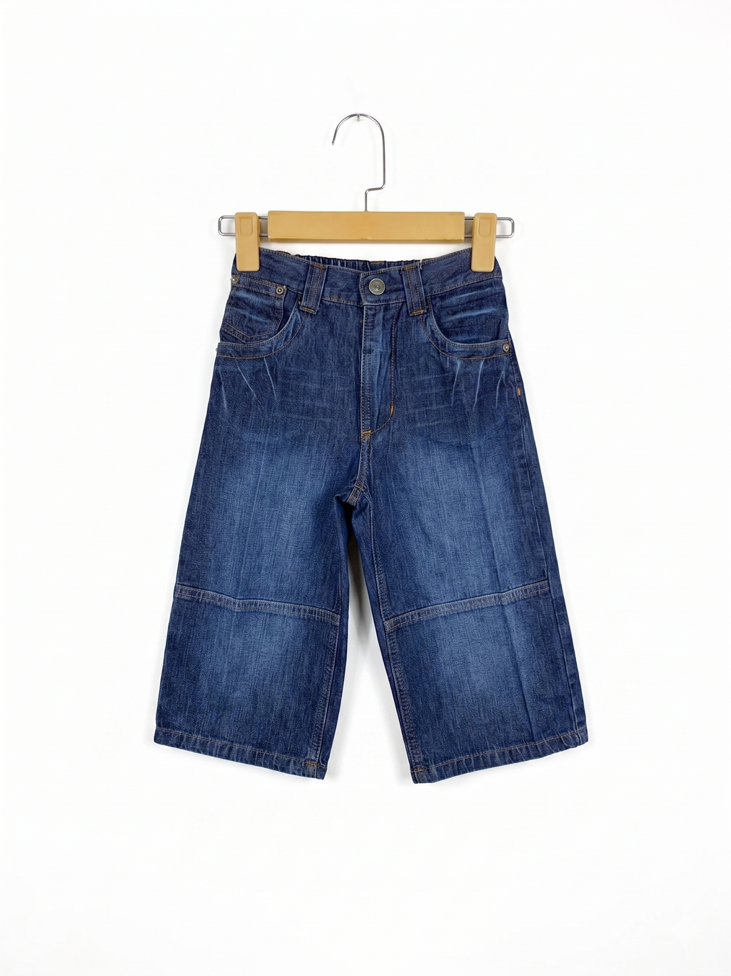 Kids and Friends Boys Mid-Wash Denim Straight Leg Capri Jeans - Size Estimated Age 9 Years AB1